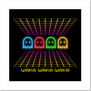 Pac Man ghosts Waka Waka Waka Posters and Art